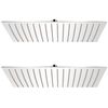 vidaXL Cabezal de ducha efecto lluvia 2 pzs acero inoxidable 30x40 cm