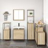 vidaXL Set de muebles de baño 2 pzas madera contrachapada roble Sonoma