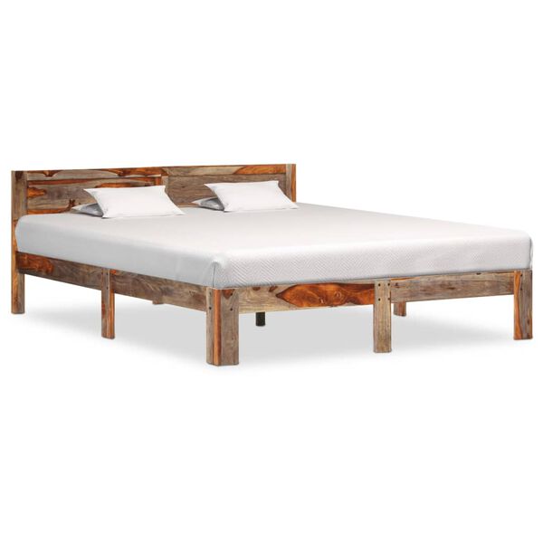 vidaXL Estructura de cama sin colch&oacute;n madera maciza 140x200 cm