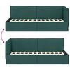 vidaXL Estructura de cama en esquina Verde oscuro 90 x 190 cm