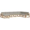 vidaXL Conjunto de sof&aacute;s de exterior 8 uds. Blanco y Gris Claro