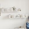 vidaXL Muebles de pared 2 uds madera ingenier&iacute;a blanco 99x18x16,5 cm