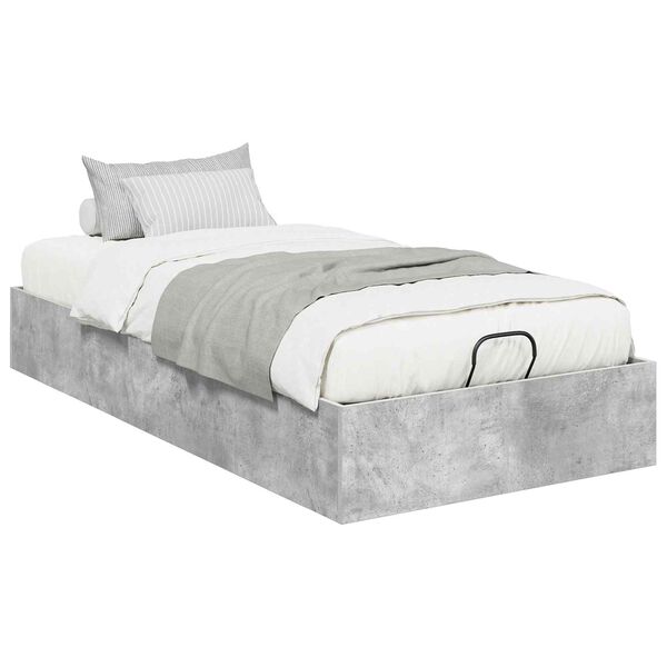 vidaXL Estructura de Cama Ottoman Gris Concreto 90 x 200 cm