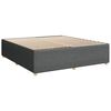 vidaXL Cama box spring con colch&oacute;n tela gris oscuro 200x200 cm