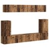 vidaXL Conjunto de mueble de TV Montaje en la pared 5 pcs Madera vieja