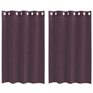 vidaXL Cortinas de gasa con ojales 2 uds morado 140x175 cm