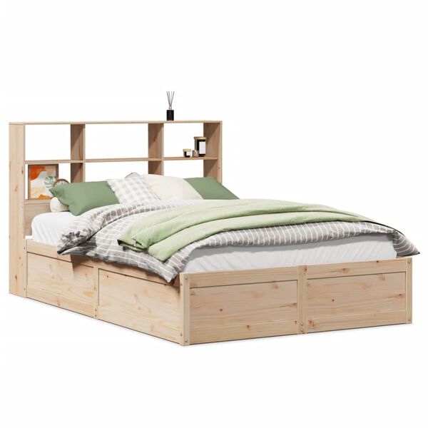 vidaXL Estructura de cama sin colchón madera de pino maciza 120x200 cm