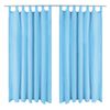 vidaXL Cortinas de micro-raso con bucles 2 unidades 140x225cm turquesa
