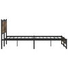 vidaXL Estructura de cama sin colch&oacute;n metal roble ahumado 200x200 cm
