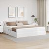 vidaXL Cama con almacenamiento y colch&oacute;n 200 x 200 cm Cuero sint&eacute;tico