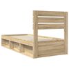 vidaXL Estructura de cama Sonoma 100 x 200 cm Madera de pino macizo