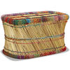 vidaXL Mesa de centro con detalles chindi bamb&uacute; multicolor