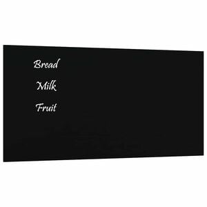 vidaXL Pizarra magn&eacute;tica de pared vidrio templado negro 40x20 cm