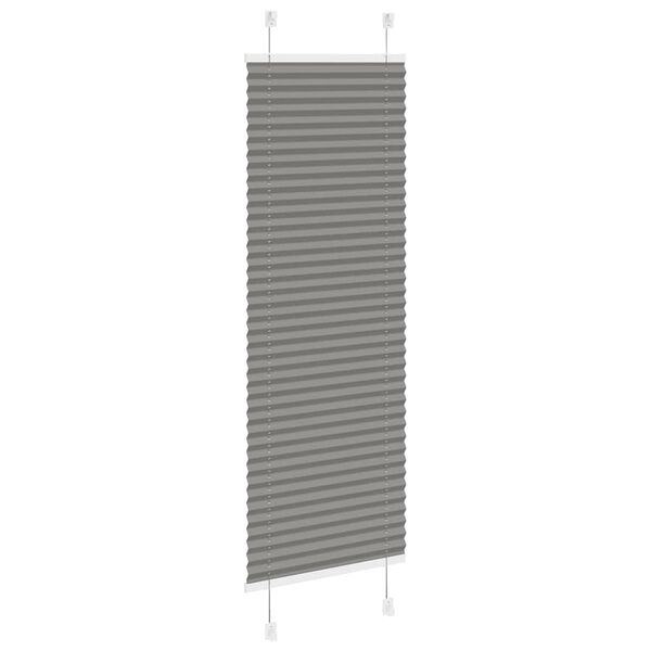 vidaXL Estor Plisado Antracita 40x150 cm Tela Ancho 39,4 cm Poli&eacute;ster