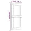 vidaXL Puerta corredera con herrajes madera maciza de pino 95x210 cm