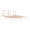 vidaXL Estructura de cama madera maciza blanca King Size 150x200 cm