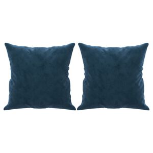 vidaXL Cojines decorativos 2 uds terciopelo azul 40x40 cm