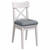 vidaXL Cojines para asiento 4 pcs Gris Claro 45 x 45 x 12 cm tela