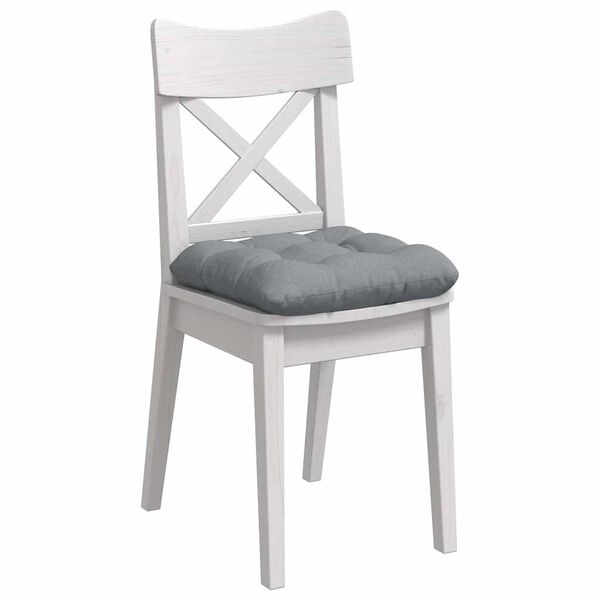 vidaXL Cojines para asiento 4 pcs Gris Claro 45 x 45 x 12 cm tela