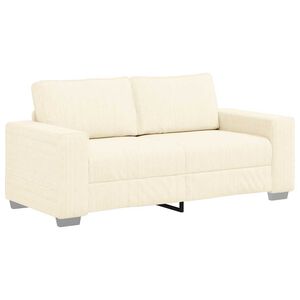 vidaXL Sof&aacute; de dos plazas color crema, 180x77x82 cm, tela de pana
