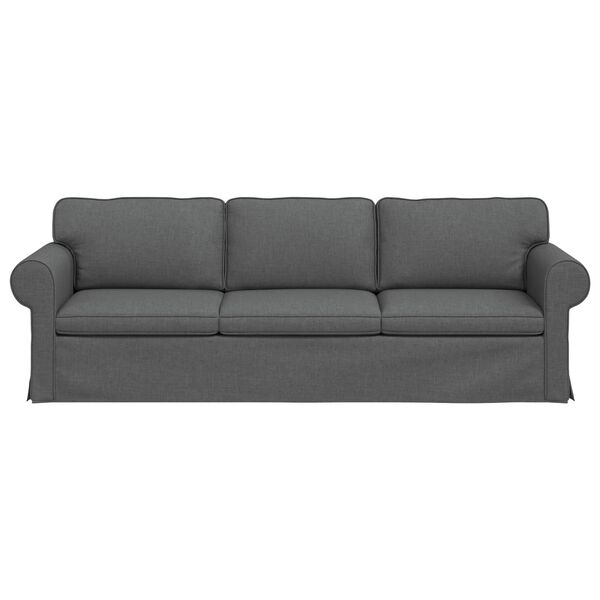 vidaXL Sof&aacute; 210cm Gris oscuro Metal