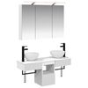 vidaXL Juego de Muebles de Ba&ntilde;o 4 uds. Blanco Madera de ingenier&iacute;a