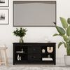 vidaXL Mueble de TV de madera maciza de pino negro 103x36,5x52 cm