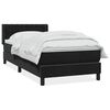 vidaXL Cama box spring con colch&oacute;n terciopelo negro 100x210 cm