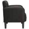vidaXL Sill&oacute;n con reposabrazos cuero sint&eacute;tica negro 54 cm