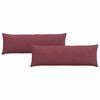 vidaXL Cojines de sof&aacute; 2 uds. tela Rojo vino 120 x 40 cm