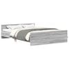 vidaXL Estructura de cama con cabecero piecero gris Sonoma 120x190 cm