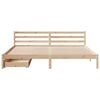 vidaXL Estructura de cama sin colch&oacute;n madera maciza de pino 200x200 cm