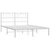vidaXL Estructura cama sin colch&oacute;n con cabecero metal blanco 160x200cm