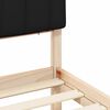 vidaXL Estructura de Cama con Cabecera Tapizada Negro 150 x 200 cm