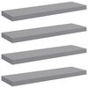 vidaXL Estantes flotantes de pared 4 uds MDF gris 80x23,5x3,8 cm
