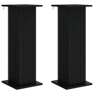 vidaXL Soporte de plantas 2 uds. Negro 30,5 x 30 x 80,5 cm