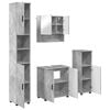 vidaXL Juego de muebles de ba&ntilde;o con almacenamiento 4 pcs Gris Concreto
