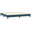 vidaXL Cama box spring con colch&oacute;n terciopelo azul oscuro 200x200 cm