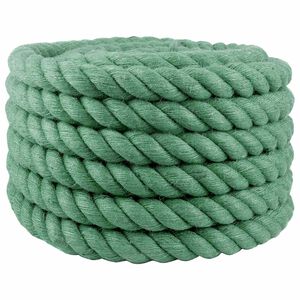 vidaXL Cuerda de yute 36 mm Verde 100% yute Tossa