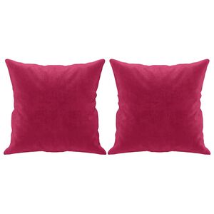 vidaXL Cojines decorativos 2 uds terciopelo rojo tinto 40x40 cm
