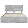 vidaXL Estructura de cama con cabecera Gris Sonoma 150 x 200 cm