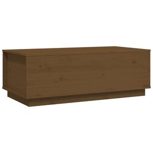 vidaXL Mesa de centro madera maciza de pino marrón miel 100x50x35 cm