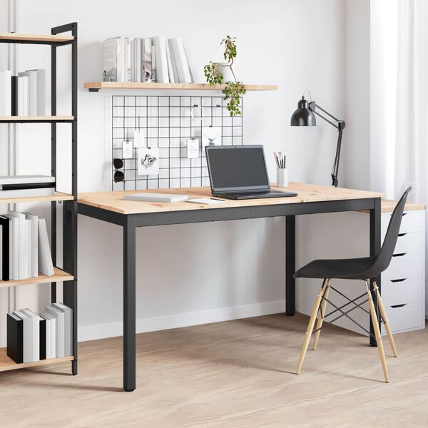 vidaXL Mesa de Comedor Natural 140 x 80 x 75 cm Madera de pino macizo