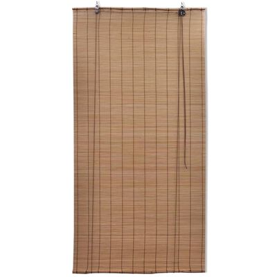 vidaXL Persianas enrollables de bambú marrón 100x160 cm