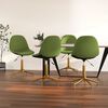 vidaXL Sillas de comedor giratorias 4 unidades terciopelo verde claro