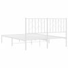 vidaXL Estructura cama sin colch&oacute;n con cabecero metal blanco 140x190cm