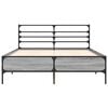 vidaXL Estructura cama madera ingenier&iacute;a metal gris Sonoma 120x200 cm
