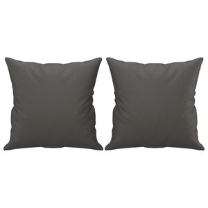 vidaXL Cojines decorativos 2 uds cuero sint&eacute;tico gris 40x40 cm