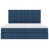 vidaXL Cama con almacenamiento Azul 200 x 200 cm Cuero sint&eacute;tico