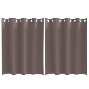 vidaXL Cortinas Opacas con Anillas 2 uds. Marr&oacute;n Oscuro 140 x 140 cm
